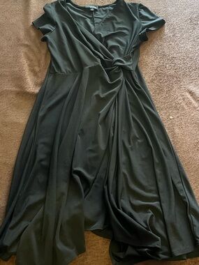 Perceptions Black Twist-Front Maxi Dress